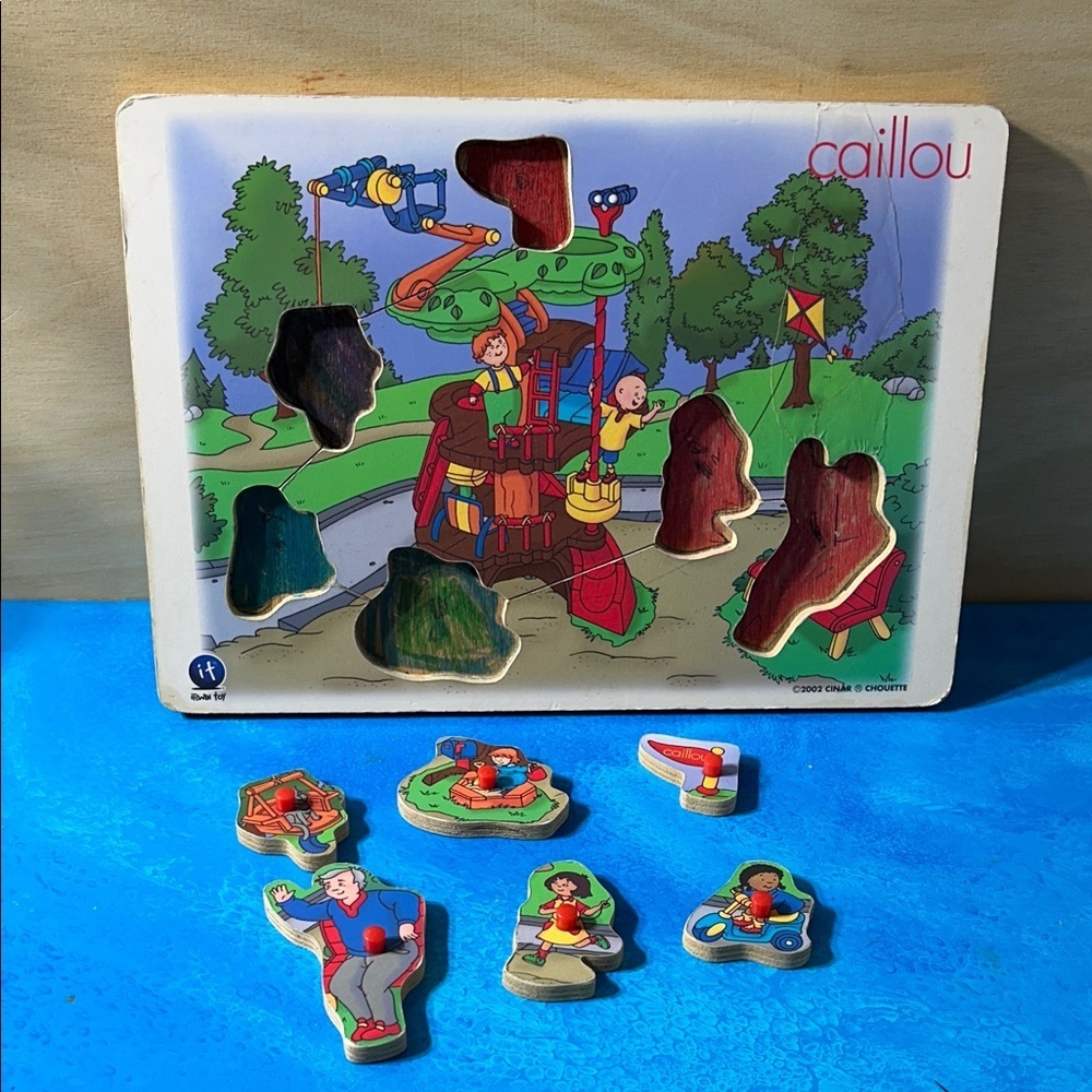 🔥🔥Vintage Caillou Cinar 2002 Wooden Puzzle for Kids - Picture 2 of 7